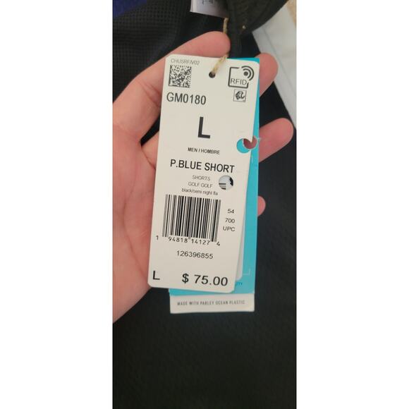 NWT ADIDAS GOLF  Recycled Primeblue Mesh Golf Shorts Black Size Large Retail $75 - Picture 7 of 7